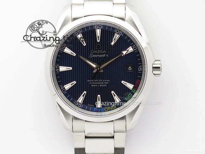 0428 Aqua Terra ‘PyeongChang 2018’ V6F Best Edition Blue Dial On SS Bracelet A UrbanChic 8251